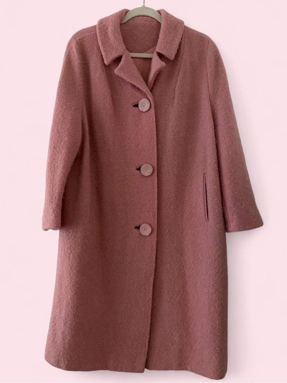 Vintage 1950s Pink Coat